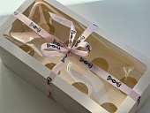 Коробка белая на 8 капкейков с большим окном 330*160*110 040930