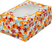 Коробка на 6 капкейков с окном "Осень" 235*160*100 мм 040387