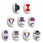 Сахарная медалька Джентельмен d 27 мм в ассортименте 5 шт