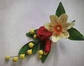 Букет сахарный МИНИ Нарцис-Тюльпан 12 см