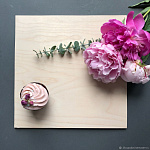 Подложка деревянная квадратная 300*300 мм, толщина 6 мм: