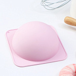 Форма для выпечки «Шар/полусфера», 13,5×6 см, внутренний d=11,7 см, цвет розовый 2570325