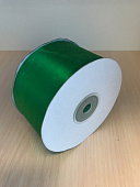 Лента атласная зеленая, ширина 5 см длина 33 м