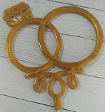 Карамельный топпер Свадебные кольца 11см 003-045