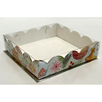 Коробка для пряников и печенья "Елочные игрушки" 155*155*35 мм 080674