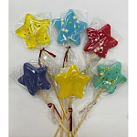 Карамельный топпер "Звезда" высота 5 см цвет в асс.