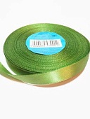 Лента атласная зеленая светлая, ширина 12 мм длина 33 м арт3038