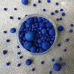 Шарики сахарные BLUE Сверкающий - Голубой 100 гр микс d3мм, 6мм, 7,5мм