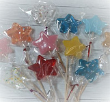 Карамельный топпер Звезды диаметр 5 см цвет в асс. 003-011