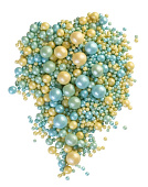 Рис воздушный в глазури (микс бирюза, желтый, изумруд) 3-12 мм 50 гр арт 240