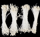 Тычинки белые 4 пучка по 86 шт 1 мм 203-01