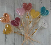 Карамельный топпер Сердце. диаметр 5 см цвет в асс. 003-003