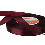 Лента атласная темно-бордовая (030) ширина 12 мм длина 22,86 м 